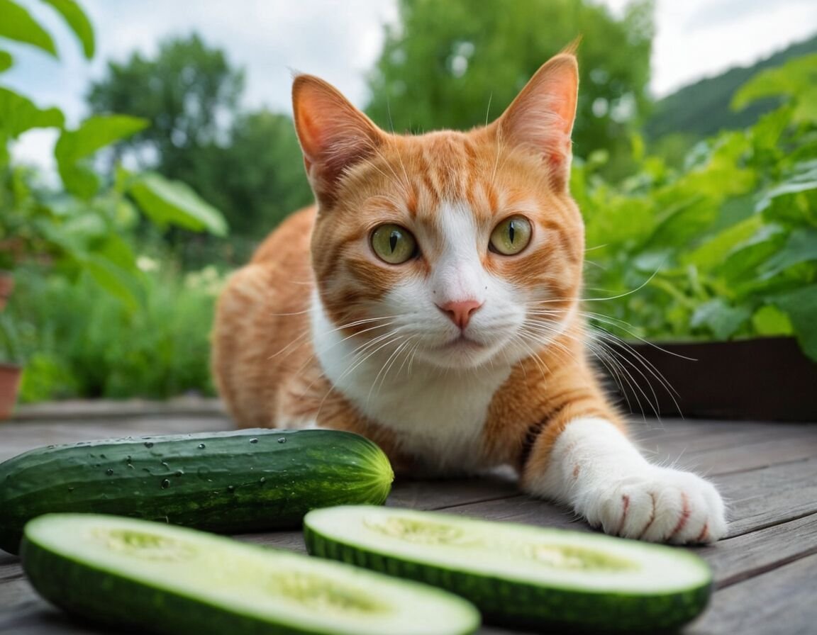 Keine Gurken im Inneren oder in großen Mengen geben - Dürfen Katzen Gurken essen? Die Risiken und Vorteile im Überblick