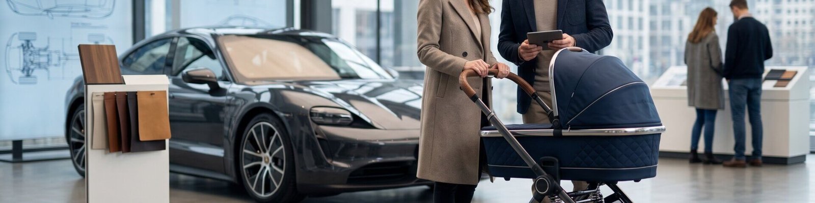 Kinderwagen mit Automobilanspruch
