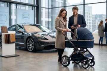 Kinderwagen mit Automobilanspruch